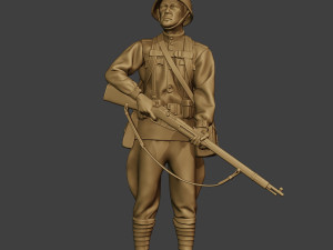 russian soldier ww2 stand r1 Modèles 3D en vedette