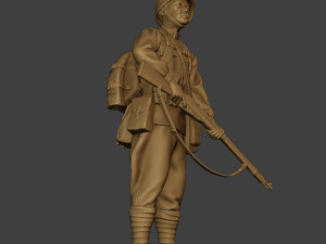 russian soldier ww2 stand r1 Modèles 3D en vedette