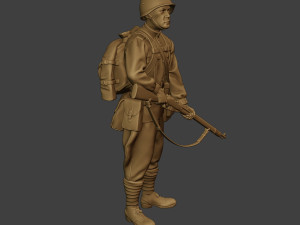 russian soldier ww2 stand r1 Modèles 3D en vedette