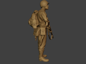 russian soldier ww2 stand r1 Modèles 3D en vedette