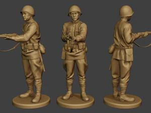soldado ruso ww2 stand2 r1 Modelo de impresión 3D