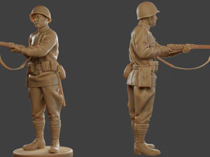 russian soldier ww2 stand2 r1 3D Print Model