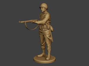 russian soldier ww2 stand2 r1 3D-printmodel