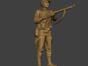 russian soldier ww2 stand2 r1 3D-printmodel