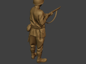 russian soldier ww2 stand2 r1 3D-printmodel