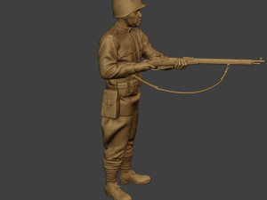 russian soldier ww2 stand2 r1 3D-printmodel