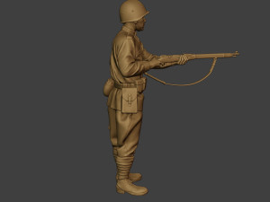 russian soldier ww2 stand2 r1 3D-printmodel