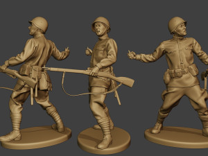 russian soldier ww2 throw grenade r1 3D Print Model