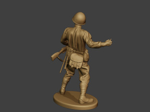 russian soldier ww2 throw grenade r1 3Dプリントモデル