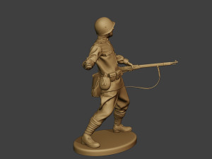 russian soldier ww2 throw grenade r1 3Dプリントモデル
