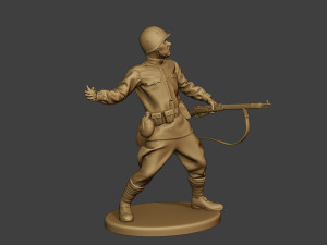 russian soldier ww2 throw grenade r1 3Dプリントモデル