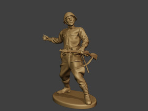 russian soldier ww2 throw grenade r1 3Dプリントモデル