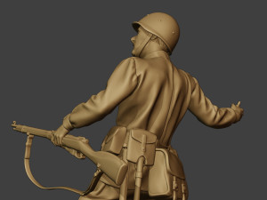 russian soldier ww2 throw grenade r1 3Dプリントモデル