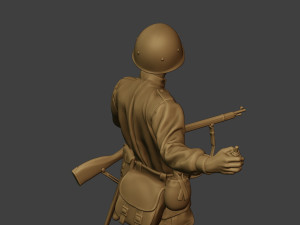 russian soldier ww2 throw grenade r1 3Dプリントモデル