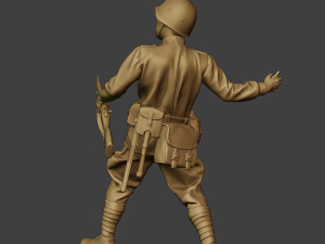 russian soldier ww2 throw grenade r1 3Dプリントモデル