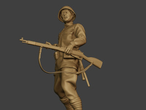 russian soldier ww2 throw grenade r1 3Dプリントモデル