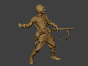 russian soldier ww2 throw grenade r1 3Dプリントモデル