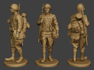 russian soldier ww2 walk r1 3D Print Model