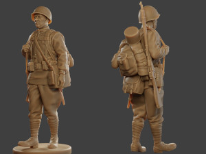 russian soldier ww2 walk r1 3D Print Model