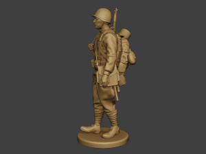 russian soldier ww2 walk r1 3D Print Model