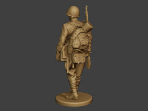 russian soldier ww2 walk r1 3D Print Model