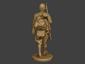 russian soldier ww2 walk r1 3D Print Model
