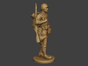 russian soldier ww2 walk r1 3D Print Model