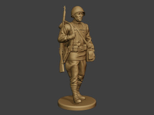russian soldier ww2 walk r1 3D Print Model