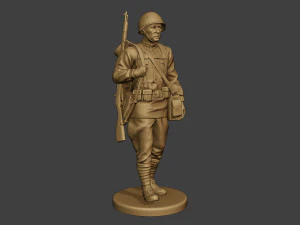 russian soldier ww2 walk r1 3D Print Model