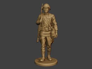 russian soldier ww2 walk r1 3D Print Model