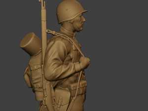 russian soldier ww2 walk r1 3D Print Model
