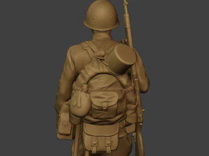 russian soldier ww2 walk r1 3D Print Model