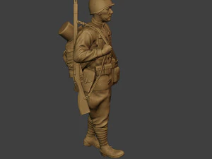 russian soldier ww2 walk r1 3D Print Model