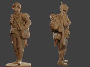 russian soldier ww2 walk2 r1 Modelo de Impressão 3D