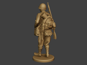 russian soldier ww2 walk2 r1 Modelo de Impressão 3D