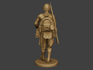 russian soldier ww2 walk2 r1 Modelo de Impressão 3D