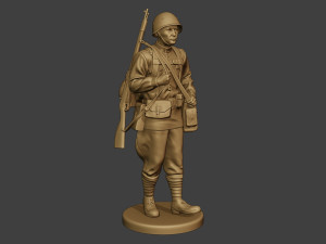 russian soldier ww2 walk2 r1 Modelo de Impressão 3D