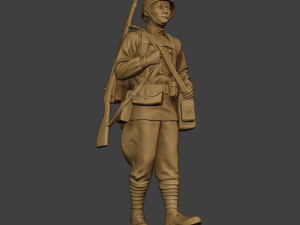 russian soldier ww2 walk2 r1 Modelo de Impressão 3D