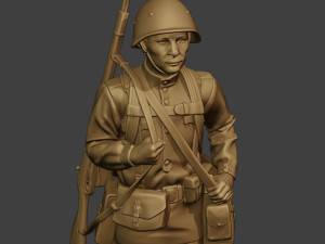 russian soldier ww2 walk2 r1 Modelo de Impressão 3D