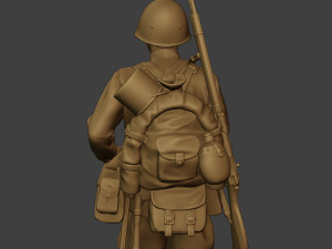russian soldier ww2 walk2 r1 Modelo de Impressão 3D
