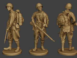 russian soldier ww2 walk3 r1 3D Print Model