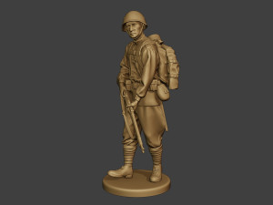 russian soldier ww2 walk3 r1 3D Print Model