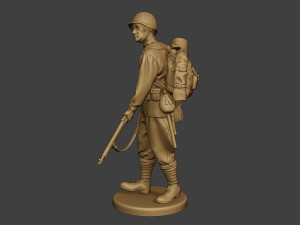 russian soldier ww2 walk3 r1 3D Print Model