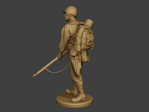 russian soldier ww2 walk3 r1 3D Print Model
