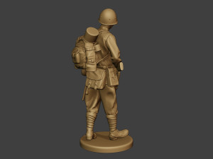 russian soldier ww2 walk3 r1 3D Print Model