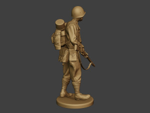 russian soldier ww2 walk3 r1 3D Print Model