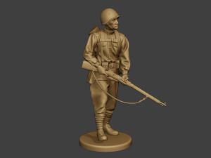 russian soldier ww2 walk3 r1 3D Print Model