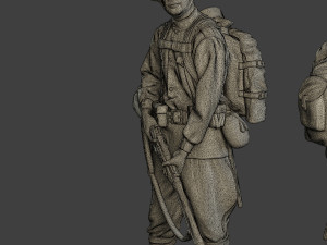 russian soldier ww2 walk3 r1 3D Print Model