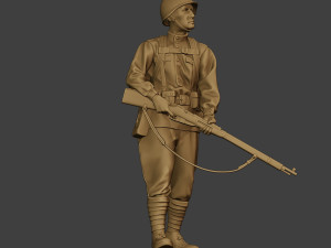 russian soldier ww2 walk3 r1 3D Print Model