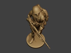 russian soldier ww2 walk3 r1 3D Print Model